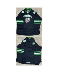 Men's North Dakota Fighting Sioux Custom Black WCHA Stitched Jersey