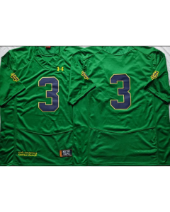 Men's Notre Dame Fighting Irish #3 Joe Montana Green Stitched Jersey