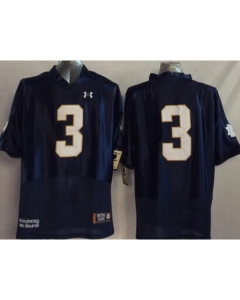 Men's Notre Dame Fighting Irish #3 Joe Montana Navy Stitched Jersey