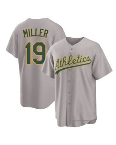 Men's Oakland Athletics #19 Mason Miller Gray Home Limited Player Jersey (Gray)