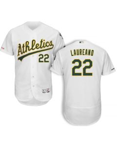Men's Oakland Athletics #22 Ramon Laureano White Flex Base MLB Stitched Jersey