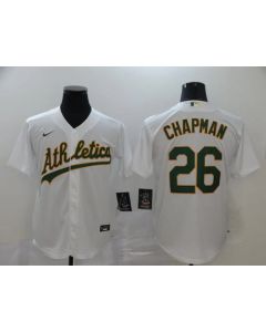 Men's Oakland Athletics #26 Matt Chapman White Cool Base Stitched MLB Jersey