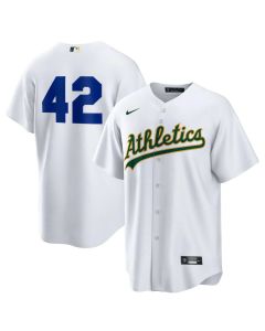Men's Oakland Athletics #42 Jackie Robinson Nike White Home 2025 Jackie Robinson Day Replica Jersey (White)