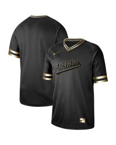 Men's Oakland Athletics Black Gold Stitched MLB Jersey