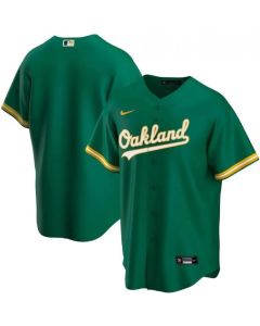 Men's Oakland Athletics Blank 2020 Green Cool Base Stitched Jersey