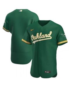 Men's Oakland Athletics Blank Green Flex Base Stitched Jersey