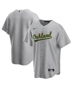 Men's Oakland Athletics Blank Grey Cool Base Stitched Jersey