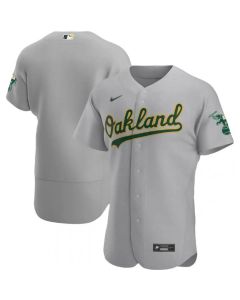 Men's Oakland Athletics Blank Grey Flex Base Stitched Jersey