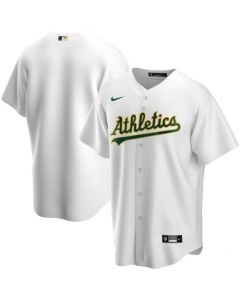 Men's Oakland Athletics Blank White Cool Base Stitched Jersey