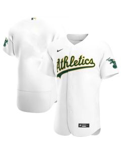 Men's Oakland Athletics Blank White Flex Base Stitched Jersey
