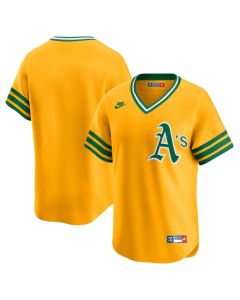 Men's Oakland Athletics Gold Cooperstown Collection Limited Jersey (Gold)