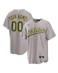 Men's Oakland Athletics Gray Away Custom Replica 2.0 Jersey (Gray)