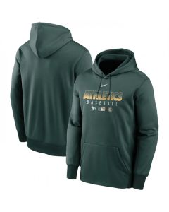 Men's Oakland Athletics Green 2022 Therma Performance Pullover Hoodie