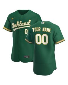 Men's Oakland Athletics Green Customized Stitched MLB Jersey