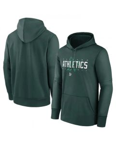 Men's Oakland Athletics Green Pregame Performance Pullover Hoodie