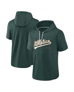 Men's Oakland Athletics Green Sideline Training Hooded Performance T-Shirt