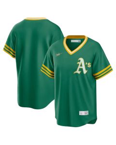 Men's Oakland Athletics Kelly Green Road Cooperstown Collection Team Jersey