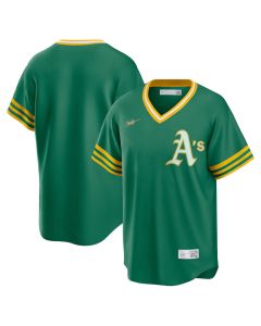 Men's Oakland Athletics Nike Green Kelly Road Cooperstown Collection Team Jersey (Green)