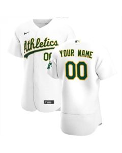 Men's Oakland Athletics White Customized Stitched MLB Jersey