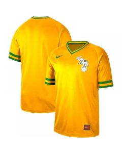 Men's Oakland Athletics Yellow Cooperstown Collection Legend Stitched MLB Jersey