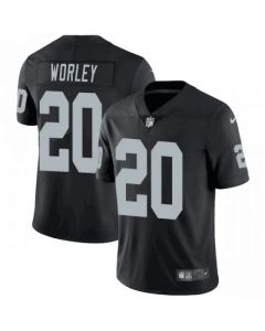 Men's Oakland Raiders #20 Daryl Worley Black Vapor Untouchable Limited Stitched NFL Jersey