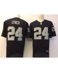 Men's Oakland Raiders #24 Marshawn Lynch Black 2017 Stitched NFL Elite Jersey