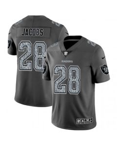 Men's Oakland Raiders #28 Josh Jacobs 2019 Gray Fashion Static Limited Stitched NFL Jersey