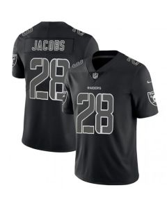 Men's Oakland Raiders #28 Josh Jacobs Black Impact Limited Stitched NFL Jersey