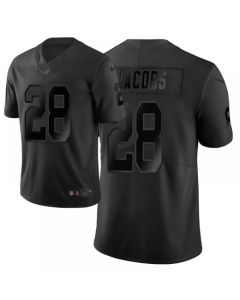 Men's Oakland Raiders #28 Josh Jacobs Black Vapor City Edition Limited Stitched NFL Jersey