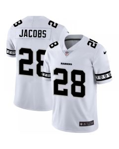 Men's Oakland Raiders #28 Josh Jacobs White 2019 Team Logo Cool Edition Stitched NFL Jersey