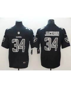 Men's Oakland Raiders #34 Bo Jackson 2018 Black Impact Limited Stitched NFL Jersey