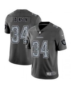 Men's Oakland Raiders #34 Bo Jackson 2019 Gray Fashion Static Limited Stitched NFL Jersey