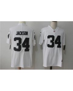 Men's Oakland Raiders #34 Bo Jackson White Stitched NFL Vapor Untouchable Limited Jersey