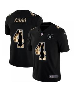 Men's Oakland Raiders #4 Derek Carr 2019 Black Statue of Liberty Limited Stitched NFL Jersey