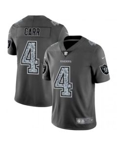 Men's Oakland Raiders #4 Derek Carr 2019 Gray Fashion Static Limited Stitched NFL Jersey