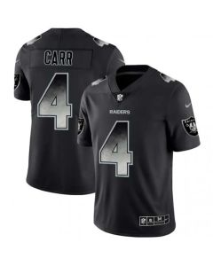 Men's Oakland Raiders #4 Derek Carr Black 2019 Smoke Fashion Limited Stitched NFL Jersey