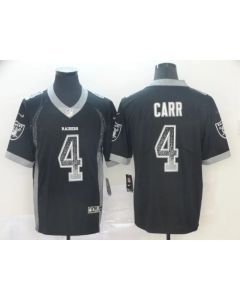 Men's Oakland Raiders #4 Derek Carr Black Drift Fashion Color Rush Limited Stitched NFL Jersey