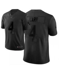 Men's Oakland Raiders #4 Derek Carr Black Vapor City Edition Limited Stitched NFL Jersey