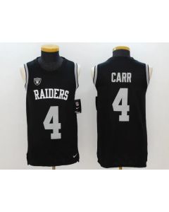 Men's Oakland Raiders #4 Derek Carr Black Vapor Untouchable Player Limited Jersey