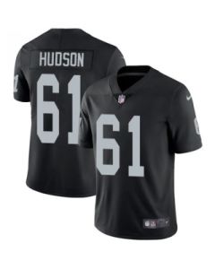 Men's Oakland Raiders #61 Rodney Hudson Black Vapor Limited Stitched NFL Jersey