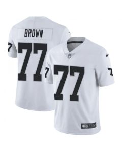Men's Oakland Raiders #77 Trent Brown White Vapor Untouchable Limited Stitched NFL Jersey