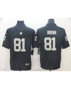 Men's Oakland Raiders #81 Tim Brown Black Vapor Untouchable Limited Stitched NFL Jersey