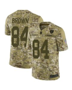 Men's Oakland Raiders #84 Antonio Brown Camo Salute To Service Stitched NFL Jersey