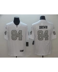 Men's Oakland Raiders #84 Antonio Brown White Limited Rush Stitched NFL Jersey