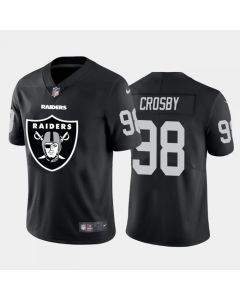 Men's Oakland Raiders #98 Maxx Crosby Black 2020 Team Big Logo Limited Stitched Jersey