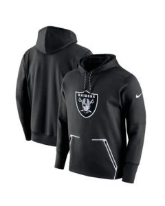 Men's Oakland Raiders Black Champ Drive Vapor Speed Pullover Hoodie