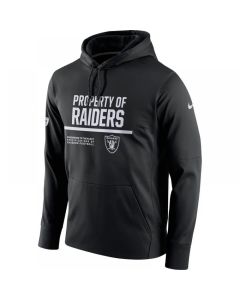 Men's Oakland Raiders Black Circuit Property Of Performance Pullover Hoodie
