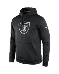 Men's Oakland Raiders Black Practice Performance Pullover Hoodie
