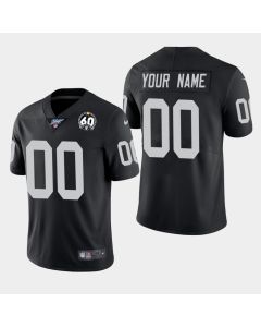 Men's Oakland Raiders Customized 2019 Black 100th Season With 60 Patch Vapor Untouchable Stitched NFL Jersey