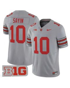 Men's Ohio State Buckeyes #10 Julian Sayin Gray 2025/26 Vapor F.U.S.E. Limited Stitched Jersey